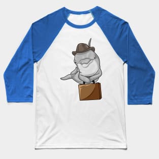 Dolphin Businessman Briefcase Baseball T-Shirt